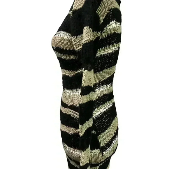 RtA Akamu Striped Mini Dress Size Small $395 Silk Cotton Semi Sheer Designer - Picture 8 of 15